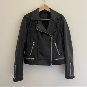 All Saints Leather Jacket Quilted 6